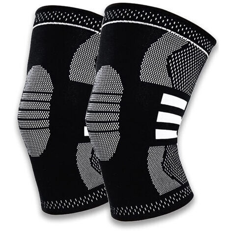 Sportkniebandage, Kniegelenkstütze, medizinische Kniebandage mit elastischem, rutschfestem, atmungsaktivem und druckstützendem Design, geeignet für Sport, Laufen und Schmerzlinderung bei Knieverletzun