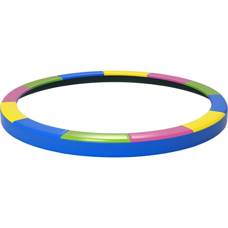 Sportnow - 12FT Trampoline Pad Spring Cover, Waterproof, Multi-Colored