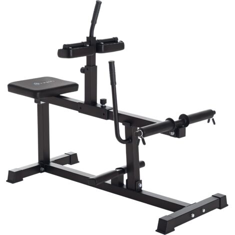 SPORTNOW Seated Adjustable Leg Extension Machine with Plate Loaded