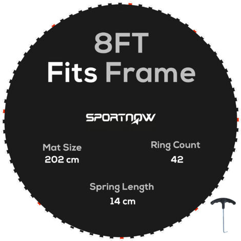 SPORTNOW Trampoline Mat with V-Hooks, for Trampoline Φ202cm