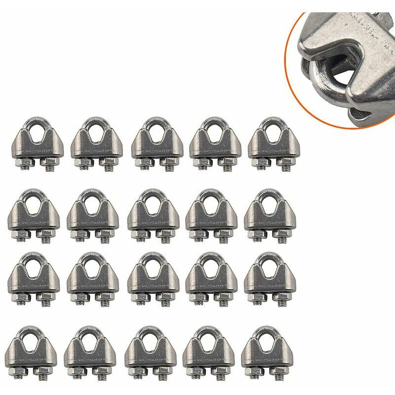 Spot 304 in acciaio inossidabile con testa a clip