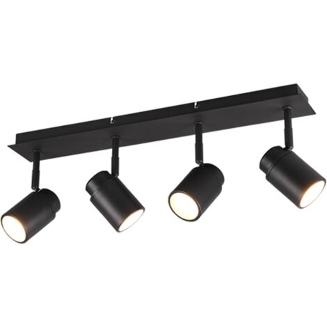 Spot 4xgu10 5w max - ip44 - noir mat - trio - angelo