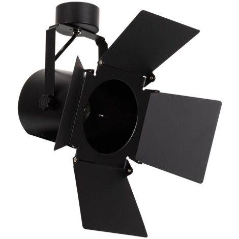 Ledkia – Spot à douille en saillie cinéma – Ampoule E27 PAR30 – Orientation 360º – Pour espaces d'exposition – Dimensions 310mm x Ø120mm