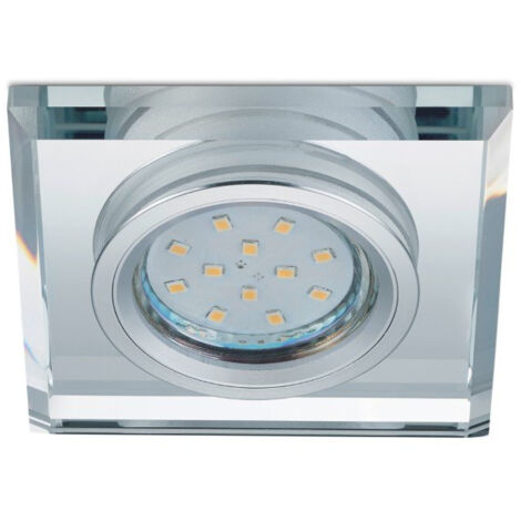 Spot À encastrer pyrine carrÉ pour fixation au plafond gu10 couleur mÉtal chromÉ 652200152