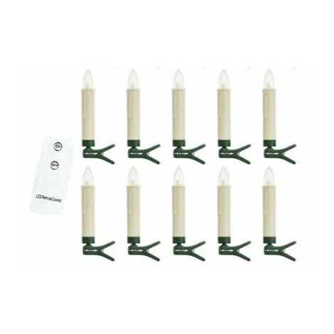 Spot à Pince Noir/Blanc Morgan, LED, IP20, 10 bougies Led + télécommande, 10x AA battery, 24V, Classe III
