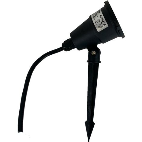 Spot à Piquer LED Extérieur IP65 7W Noir (Lot de 2) - Blanc Neutre (4000K - 5500K)