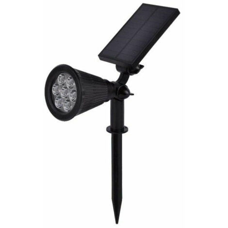 Spot à piquer LED Solaire pour Jardin 1.5W 6V DC Vert - Noir - SILAMP - Noir