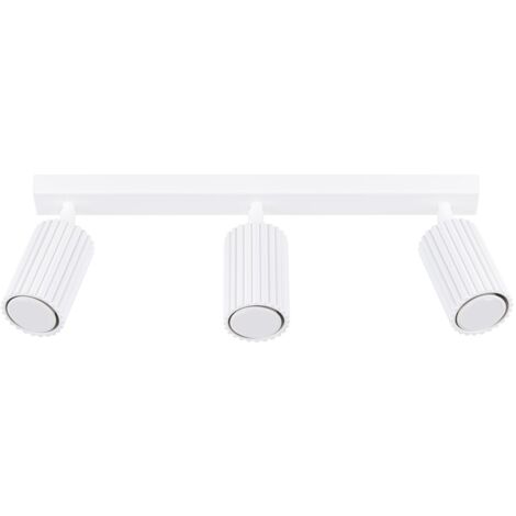 Spot Aluminium GU10 verstellbar Weiß 3-flammig länglich Modern Strahler