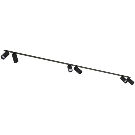 Spot Aluminium Metall verstellbar Schwarz GU10 länglich Modern