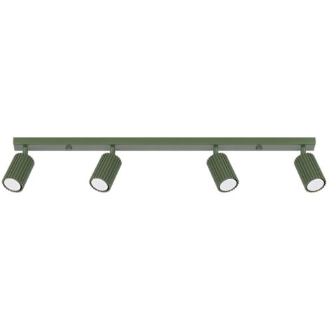 Spot Aluminium verstellbar Olivgrün GU10 4-flammig länglich Modern Strahler