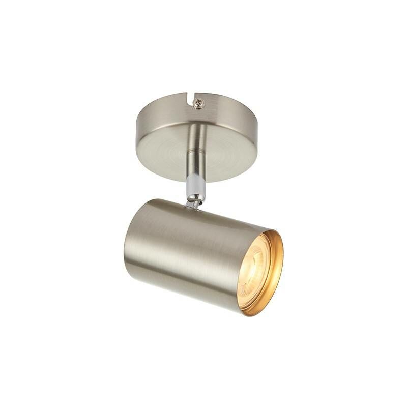 Saxby Arezzo - 1 Light Spotlight Satin Chrome Effect, Chrome Plate, GU10