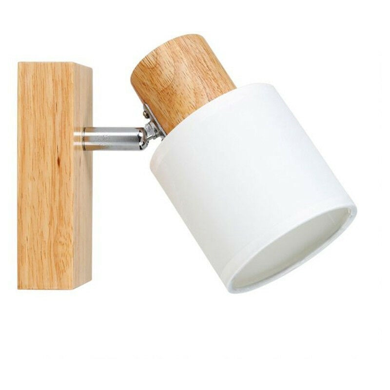 Spot Aria en bois et tissu blanc Ostaria