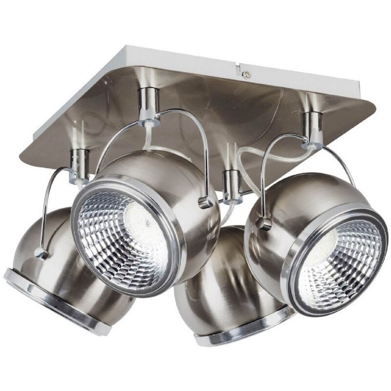 Epikasa - Plafonnier Ball, Métal, Chrome, 26x26x20 cm