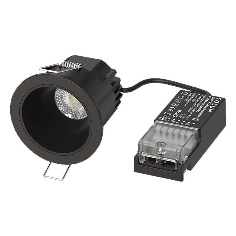 Spot led Solum hydra RT2012 RE2020 encastrable dimmable à basse luminace cct 10W Noir