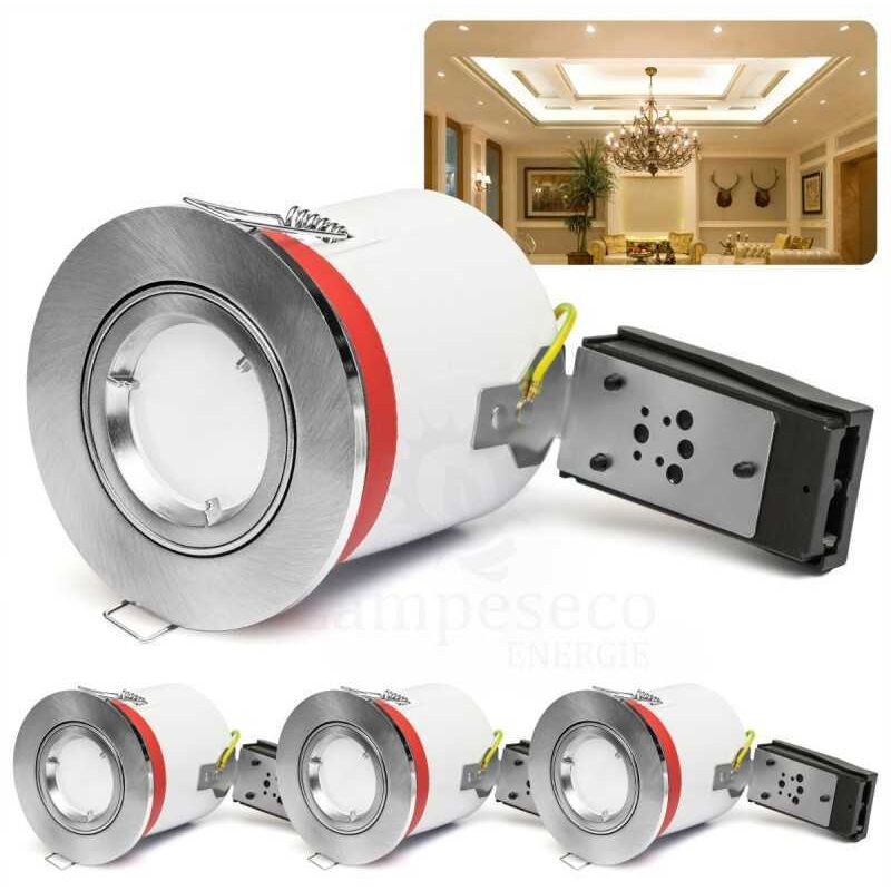 Spot BBC RT2012 Orientable Inox 100mm avec ampoule Led 5W Blanc Neutre