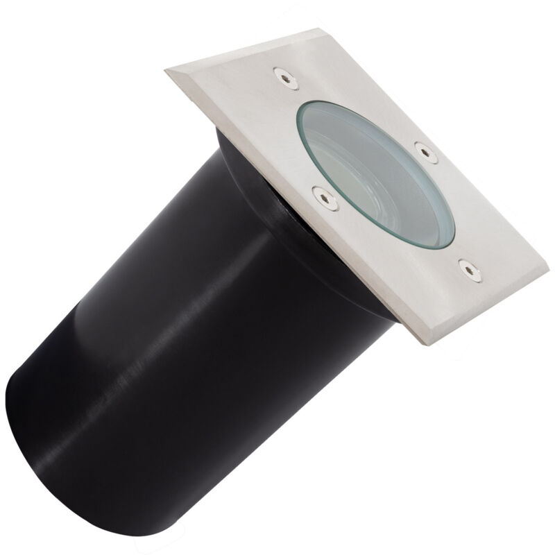 Ledkia - Spot Extérieur Carré Inox Encastrable au Sol pour GU10 Argenté