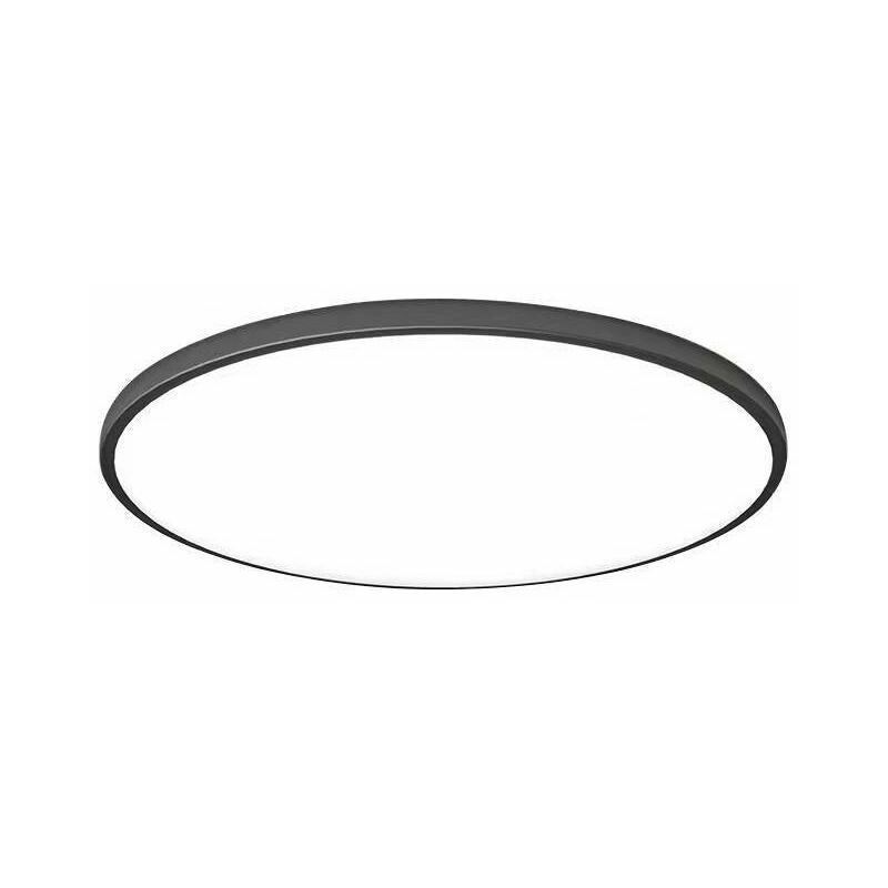 Hoopzi - Spot Ceiling Light 30W Dimmable led Ceiling Light, Round Panel Ceiling Light, Ø28cm, Three Proofs-Black Edge