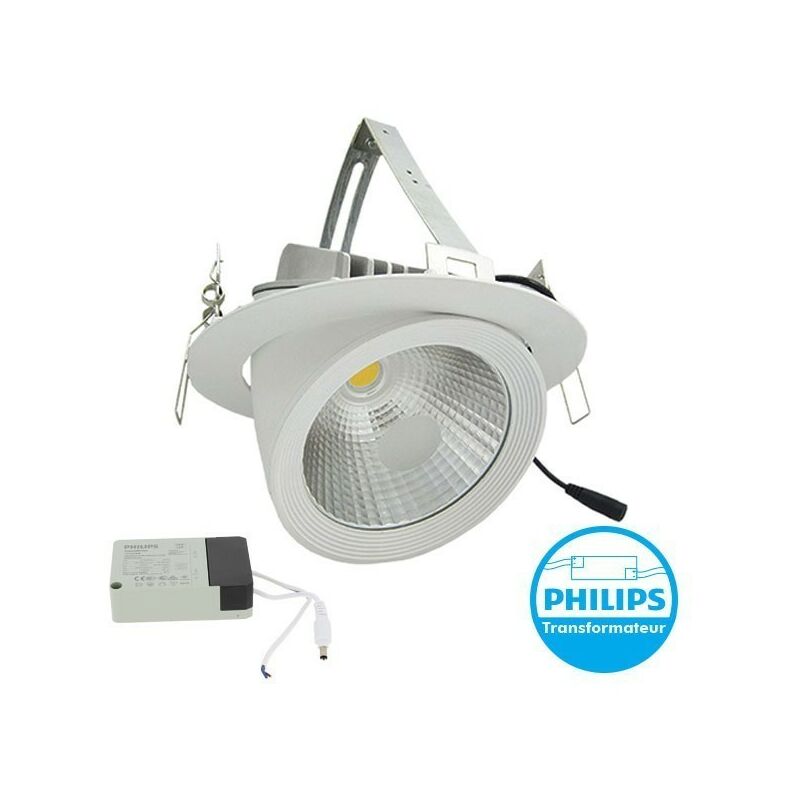 

Spot COB 35W Swiveling Pro Snail con transformador Philips | Temperatura de color: Blanco cálido 3000K