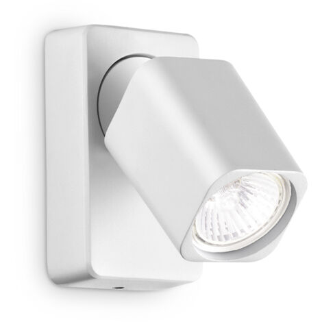Spot Contemporaneo Rudy Alluminio Bianco 1 Luce Gu10 35W 3000K Ip20
