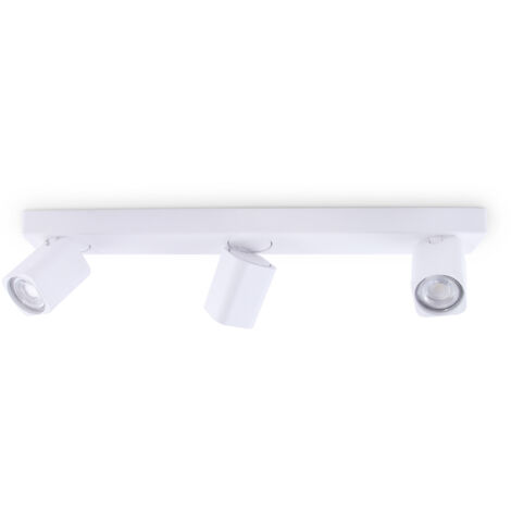 Spot Contemporaneo Rudy Alluminio Bianco 3 Luci Gu10 35W 3000K Ip20