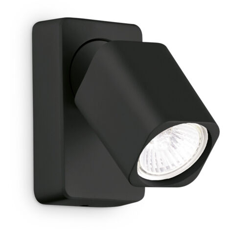 Spot Contemporaneo Rudy Alluminio Nero 1 Luce Gu10 35W 3000K Ip20