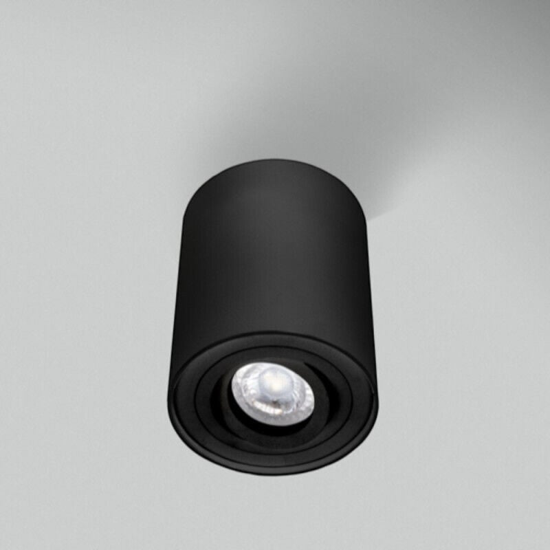 Spot Cylindrique Noir Orientable Essence