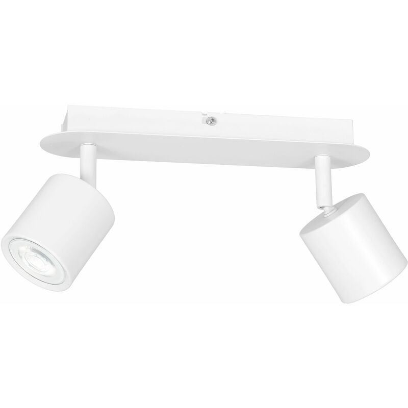Image of Licht-erlebnisse - Spot a soffitto piccolo bianco GU10 a 2 luci in metallo Plafoniera moderna - Bianco