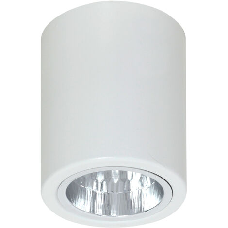 Spot da soffitto bianco tondo Ø9cm E27 15W metallo Luminex