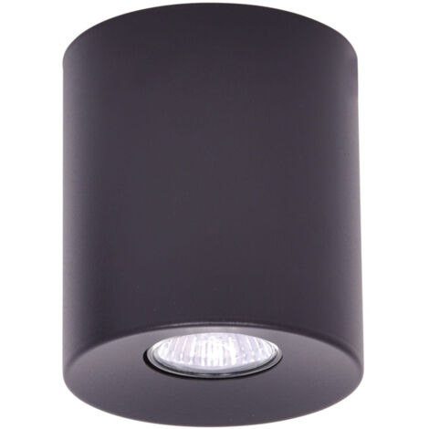 Spot da soffitto nero a tubo metallo Kaja HORN GU10
