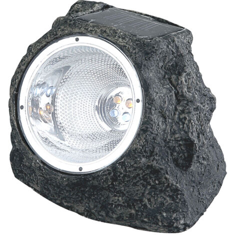 Spot de jardin à LED solaire, conception de pierre lumineuse extérieure auto-chargeable