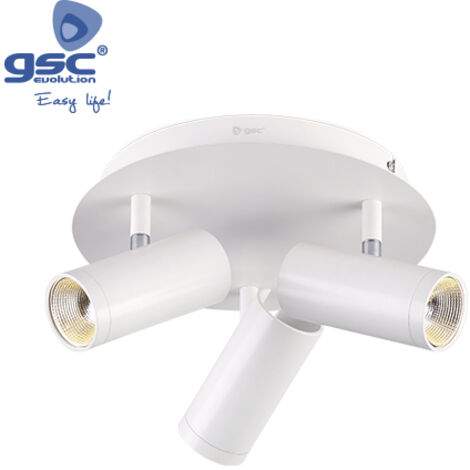 Spot de plafond 3 éléments circulaires GU10 Blanc GSC 000705202