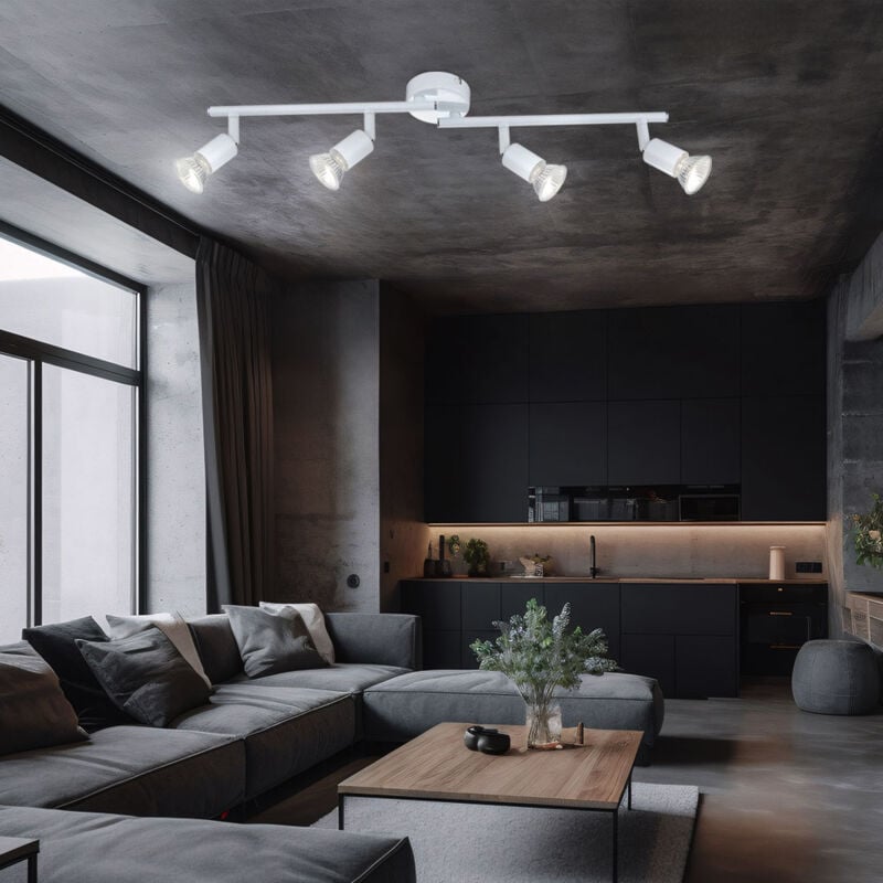 Spot de plafond barre lampe de salon blanche lampe de table à manger spot mobile Globo olana 57381-4