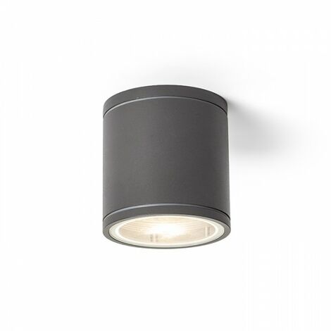 Spot de plafond cylindrique LIZZI gris anthracite 230V GU10 35W IP54