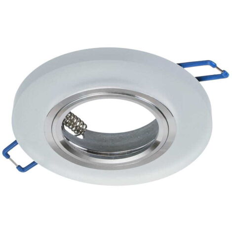 Spot de plafond en verre ROND. Couleur : BLANC