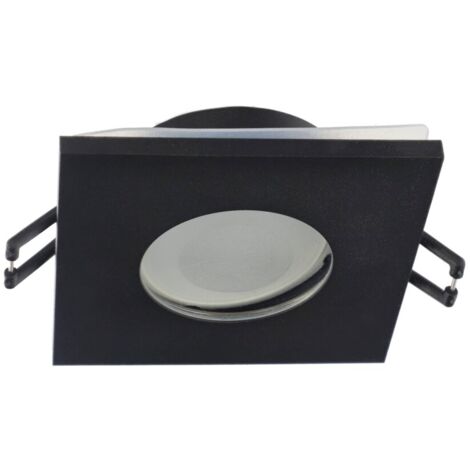 Spot de plafond encastrable OPIL SQ IP44 carré étanche noir EDO777337 Edo Solutions