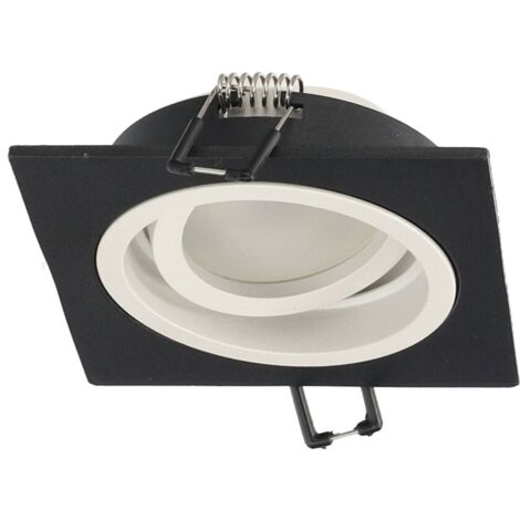 Spot de plafond encastrable TULID SQ IP20 carré noir réglable EDO777534 EDO Solutions