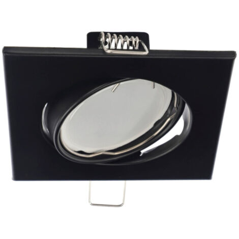 Spot de plafond encastrable VIERA IP20 carré noir réglable DO777304 Edo Solutions