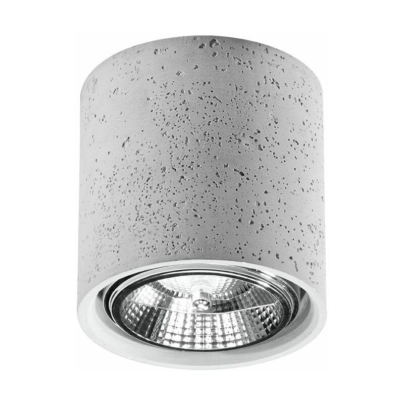 Spot de plafond gris Ø 14 cm béton massif GU10 apparent Spot de plafond cuisine salon couloir