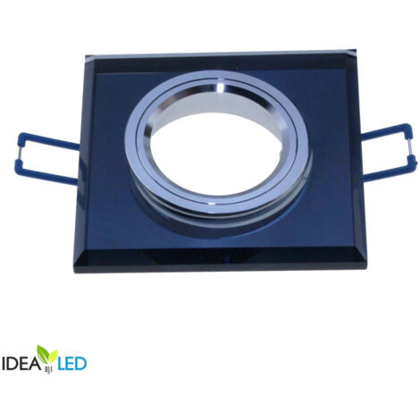 Spot de plafond IP20 carré miroir noir PROVERO GU10 ID-1083 Idealed