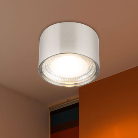 Spot de plafond LED en saillie, éclairage argenté pour salon, salle à manger, cuisine