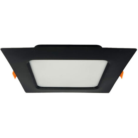Spot de plafond LED encastré ALEXIS-SQ 12W 1050lm IP20 CCT carré noir HOROZ