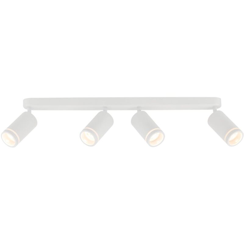 Licht-erlebnisse - Spot de plafond métal orientable blanc GU10 4 ampoules spot moderne allongé plafonnier Licht-erlebnisse - Spot de plafond métal orientable blanc GU10 4 ampoules spot moderne allongé plafonnier