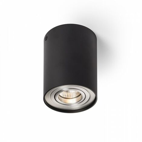 Spot de plafond MILANO I aluminium brossé noir mat 230V GU10 35W