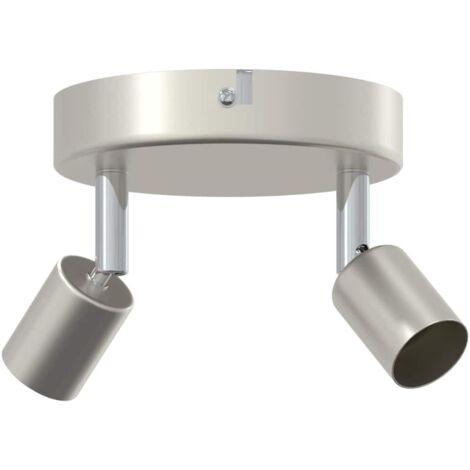 Spot de plafond Nickel brossé 12 x 8 cm Acier CFW844577
