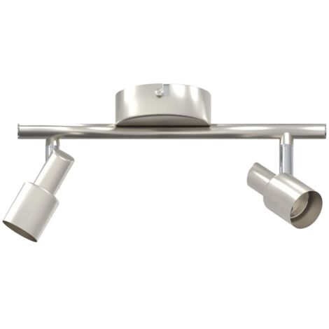 Spot de plafond Nickel brossé 25.5 x 8 x 11 cm Acier CFW628265
