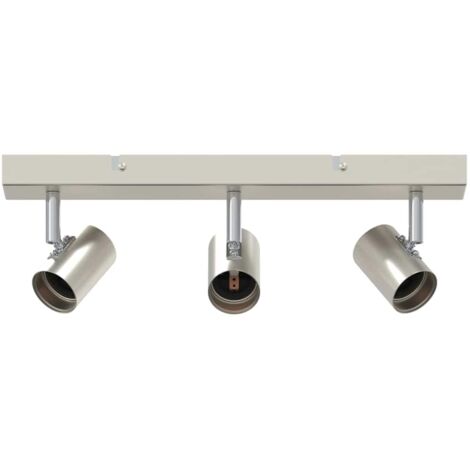 Spot de plafond Nickel brossé 38 x 6.5 x 11.5 cm Acier CFW951894