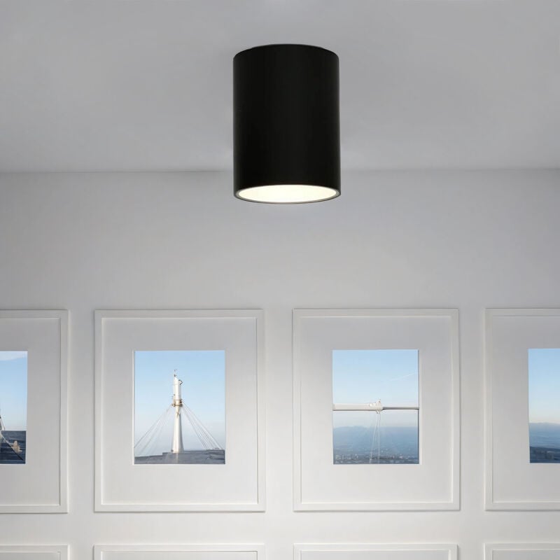 Licht-erlebnisse - Spot de plafond Noir Argent Plafond Couloir Lumière eye