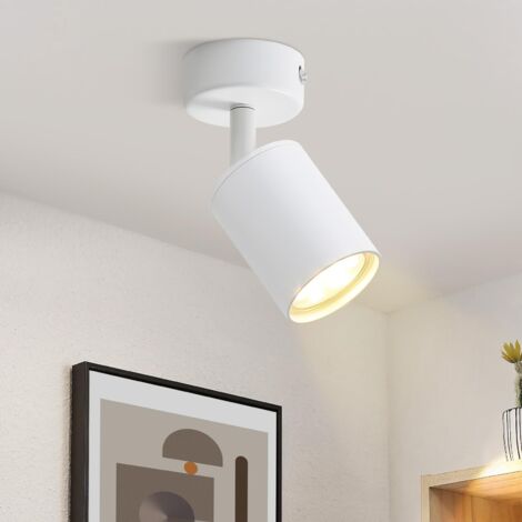 Spot de plafond orientable, 1 spots, GU10, orientable et réglable, applique murale, applique d'intérieur, pour cuisine, chambre, sans lampe,Blanc