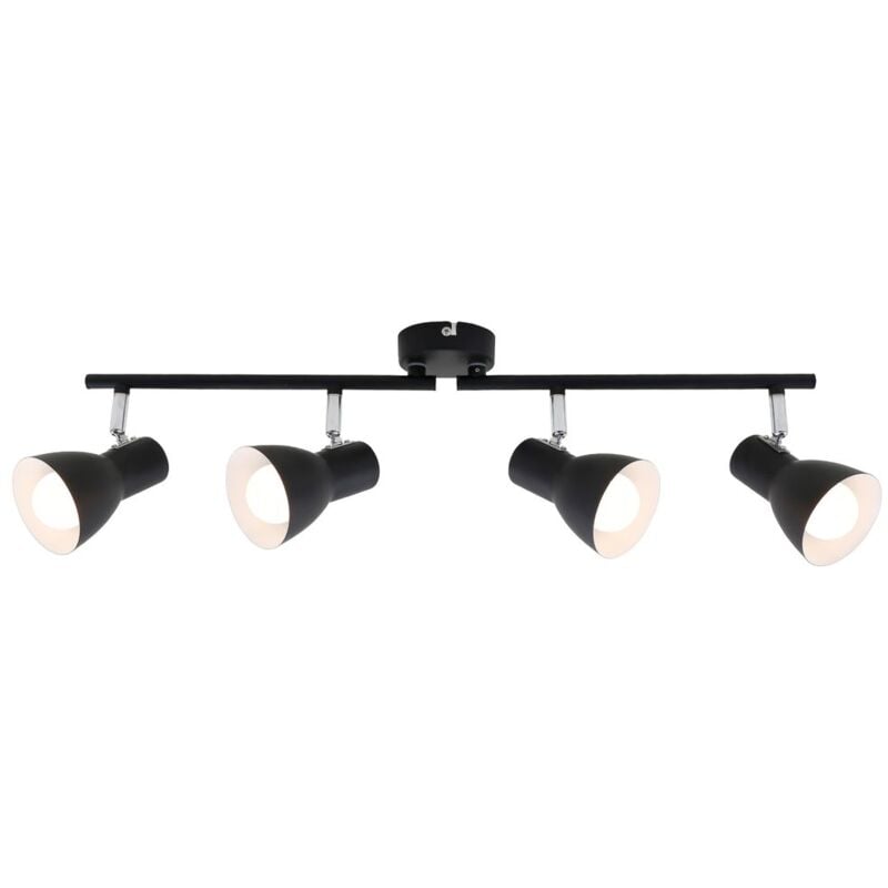 Plafonnier Spot Briloner leuchten cup, 25 w, IP20, noir, métal, excl. 4x E14, 60,5 x 8 x 15 cm