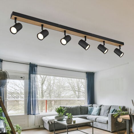 Kimjo Plafonnier LED 6 Spots Orientables - Spot de Plafond Blanc